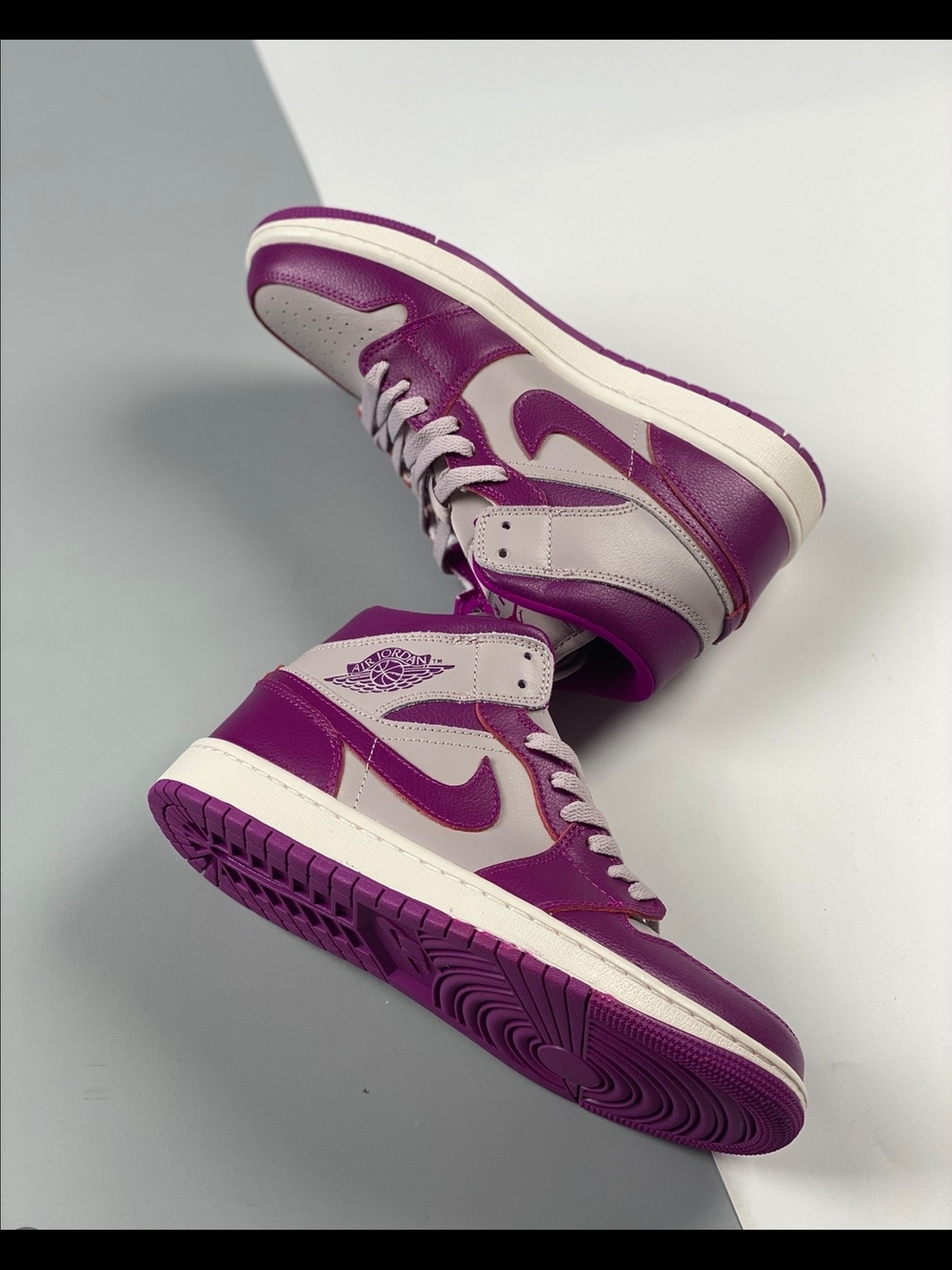 Nike Women’s High-Top Sneakers in Purple and Light Gray